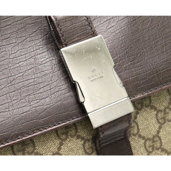 Gucci GG Plus GG Supreme Shoulder Bag Khaki Beige Brown - Picture 6 of 9
